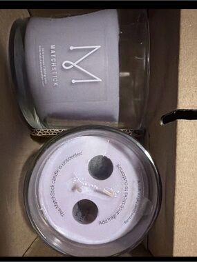 2 Matchstick Brand Customizable Unscented Lavender Candle
